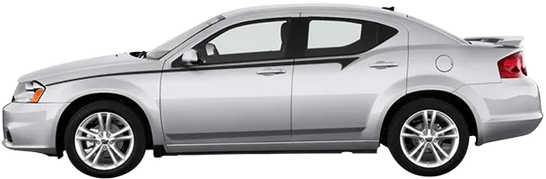 2008 to 2014 Dodge Avenger Front Bodyline Stripes . Installed on Car