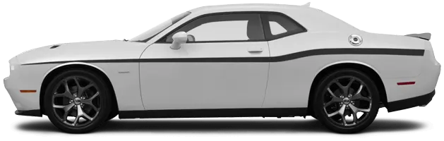 2015 to 2023 Dodge Challenger Yellow Jacket Style Beltline Stripes . Installed on Car