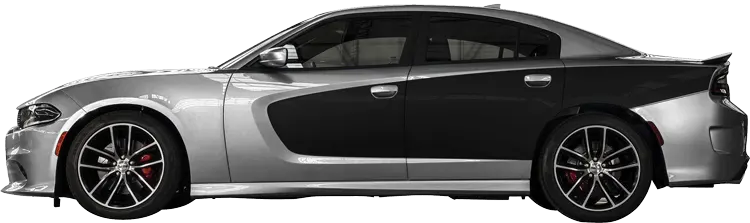 2015 to 2023 Dodge Charger Scallop Billboard Decals . Installed on Car