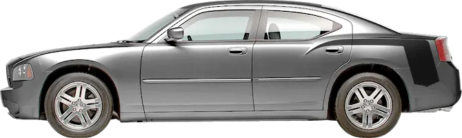 2006 to 2010 Dodge Charger Rear Quarter Super Hockey Stinger Stripes . Installed on Car